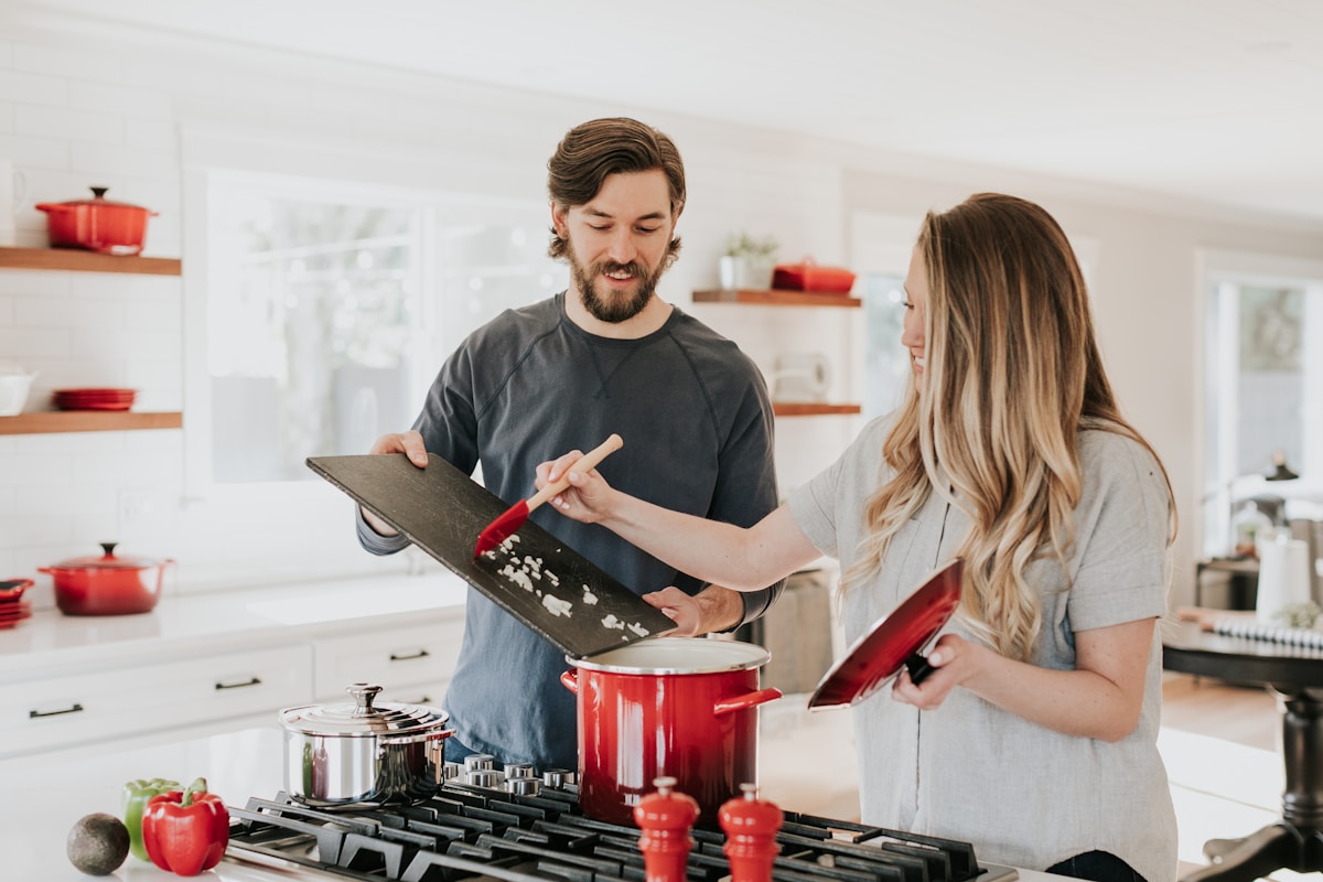 Cuisine en préparation